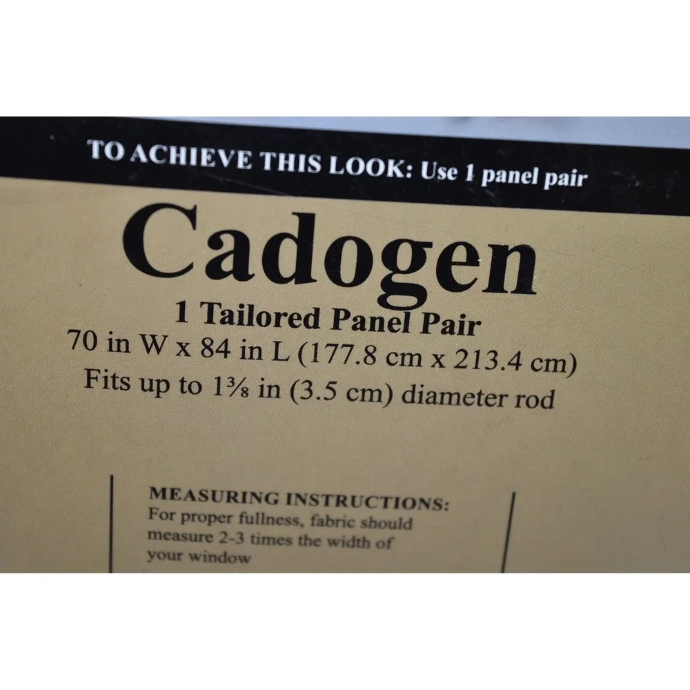 Cadogen Panel pair 70x84 Curtains Panels Polyester One set Vtg
